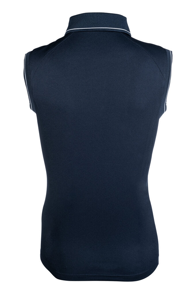 HKM Sleeveless Polo Shirt -Catherine #colour_deep-blue