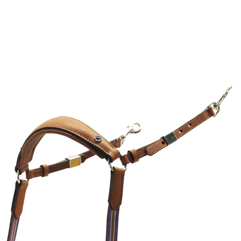 Stubben Pro-Jump Breastplate Closed Martingale Fork #colour_tobacco