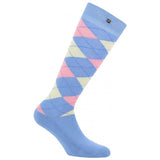Equitheme Argyle Socks #colour_blue-pink