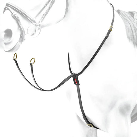 Equipe Leather Martingale with Brass Fittings #colour_black