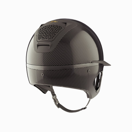 Freejump Voronoi Carbon Black Full Protection Wide Visor Riding Hat #colour_black-gloss