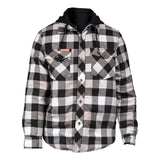 Hard Yakka Quilted Flannel Shacket #colour_grey