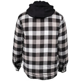 Hard Yakka Quilted Flannel Shacket #colour_grey