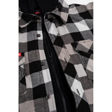 Hard Yakka Quilted Flannel Shacket #colour_grey