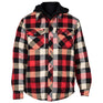 Hard Yakka Quilted Flannel Shacket #colour_red