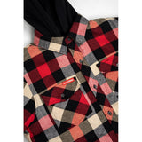 Hard Yakka Quilted Flannel Shacket #colour_red