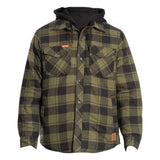 Hard Yakka Quilted Flannel Shacket #colour_fern