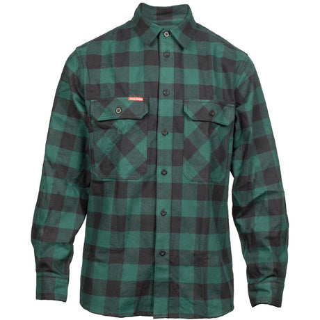 Hard Yakka Long Sleeve Check Flannel Shirt #colour_green