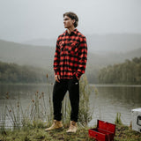 Hard Yakka Long Sleeve Check Flannel Shirt #colour_red