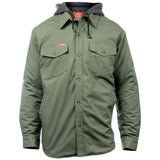 Hard Yakka Quilted Solid Shacket #colour_military-green