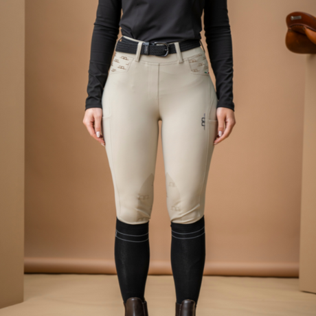 Alessandro Albanese Fina Knee Grip Brushed Hybrid Breech #colour_core-beige