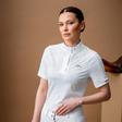 Alessandro Albanese Elena Short Sleeve Show Shirt #colour_core-white