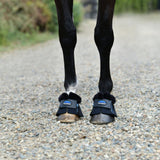 Weatherbeeta Tough-Tec Impact Fleece Trim Bell Boots #colour_black-black