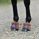 Weatherbeeta Tough-Tec Prime Fleece Trim Rubber Bell Boots #colour_brown-brown