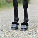 Weatherbeeta Tough-Tec Prime Fleece Trim Rubber Bell Boots #colour_black-grey