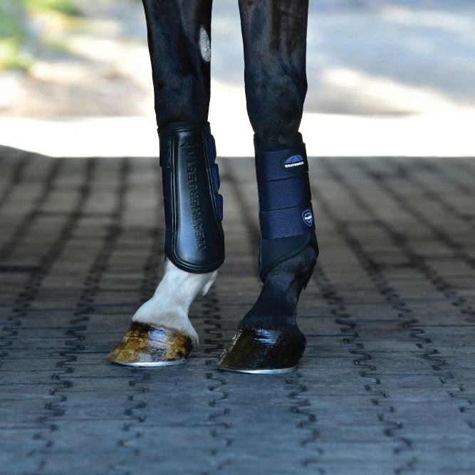 Weatherbeeta Tough-Tec Prime Brushing Boots #colour_black-navy