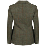 Equetech Claydon Tweed Junior Jacket #colour_green-herringbone