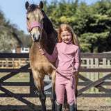 EQUIDRY Children's Water Repellent Base Layer #colour_pale-pink-grey