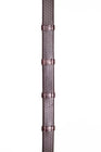 Henry James Large Pimple Hybrid Rubber Reins With Leather Stoppers #colour_havana-brown
