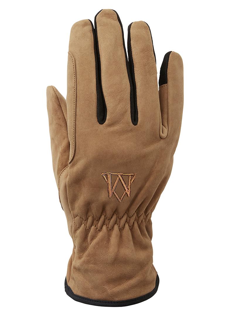 Mountain Horse Leather Glove Fleece Lined #colour_light-brown