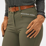 Mountain Horse Leather Glove Fleece Lined #colour_light-brown