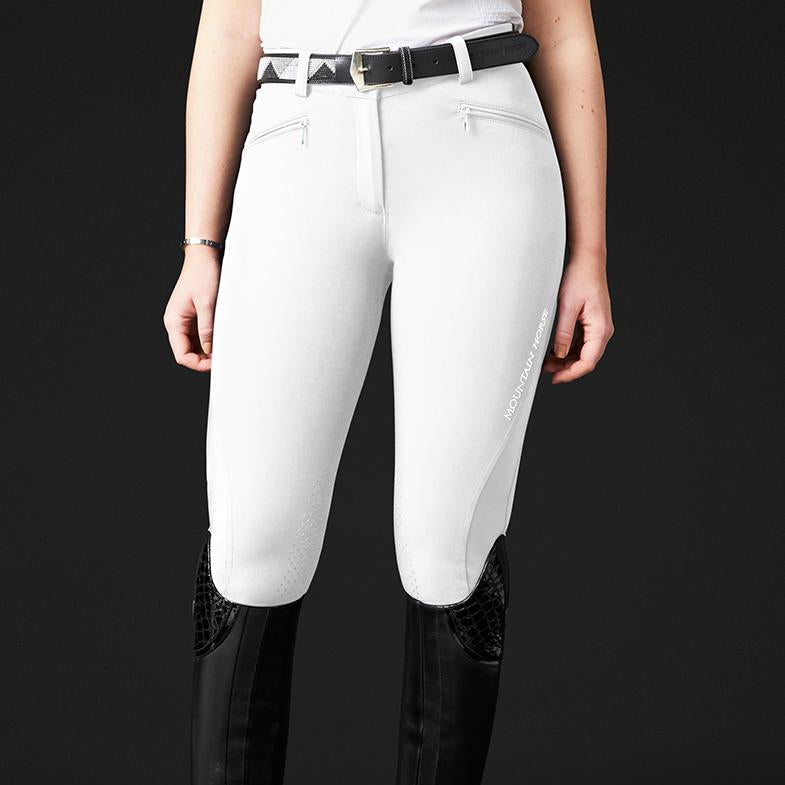 Mountain Horse Marilyn Flex 3/4 Grip Breeches #colour_white