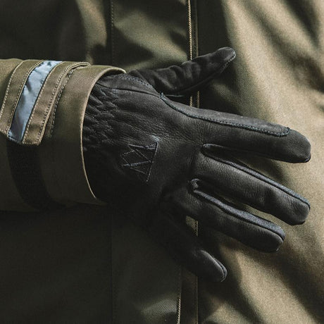 Mountain Horse Leather Glove Fleece Lined #colour_black