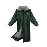 EQUIDRY Women's Thick Fleece Evolution Stowaway Hood #colour_black-forest-green-grey