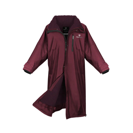EQUIDRY Women's Thick Fleece Evolution Stowaway Hood #colour_plum-plum