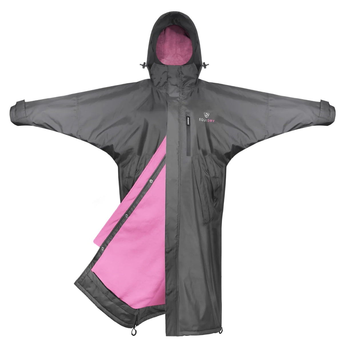 EQUIDRY Women's Thin Fleece Evolution #colour_grey-penelope-pink