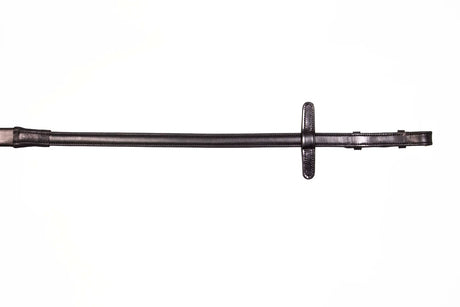 Henry James BioThane Bio Grip Hybrid Rubber Reins with Leather Stoppers #colour_black