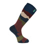 Ridgeline Merino Wool Full Length Socks #colour_navy-stripes