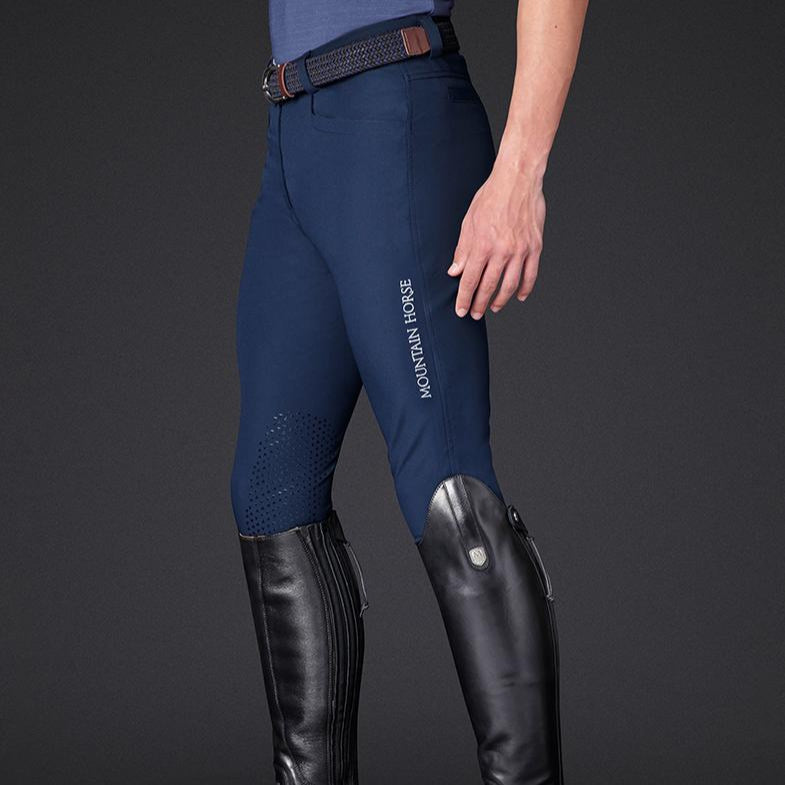 Mountain Horse Robin Men's Knee Grip Breeches #colour_navy