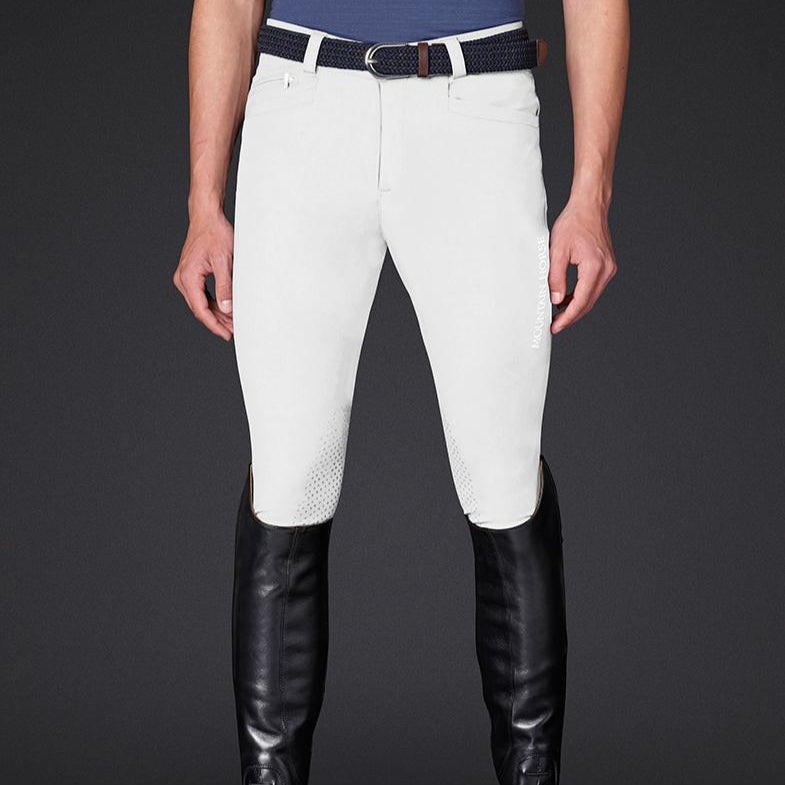 Mountain Horse Robin Men's Knee Grip Breeches #colour_white