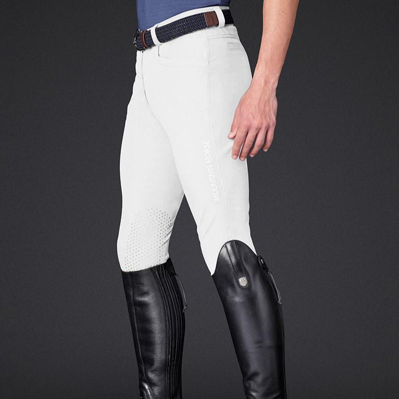 Mountain Horse Robin Men's Knee Grip Breeches #colour_white