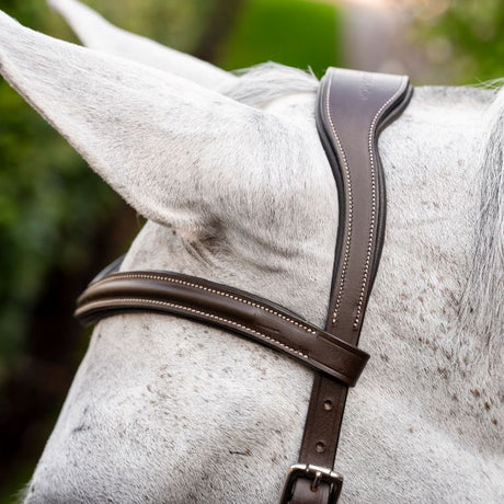 Horseware Micklem Deluxe Competition Bridle #colour_dark-havana