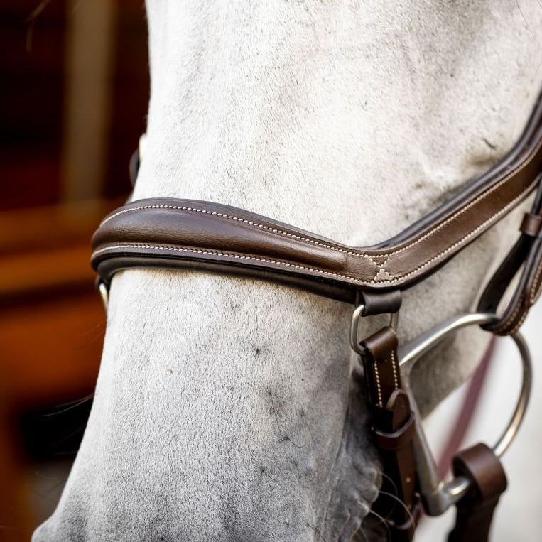 Horseware Micklem Deluxe Competition Bridle #colour_dark-havana