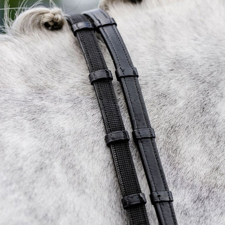 Horseware Ireland Jumper Reins with Stoppers #colour_black