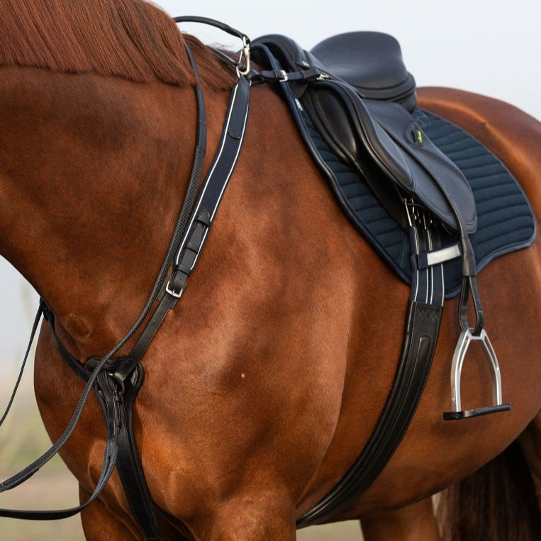 Horseware Ireland Micklem Breastplate with Martingale #colour_black