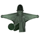 EQUIDRY Women's Shortie Mesh Lining Mac #colour_black-forest-green