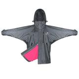 EQUIDRY Women's Thin Fleece Shortie #colour_grey-peacock-pink