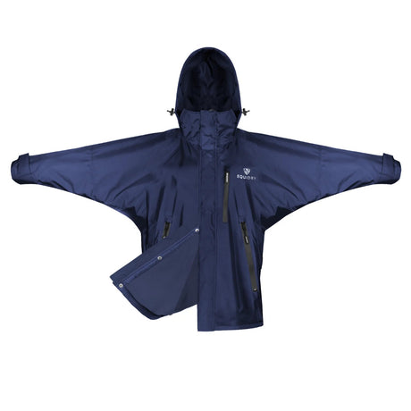 EQUIDRY Women's Shortie Mesh Lining Mac #colour_navy