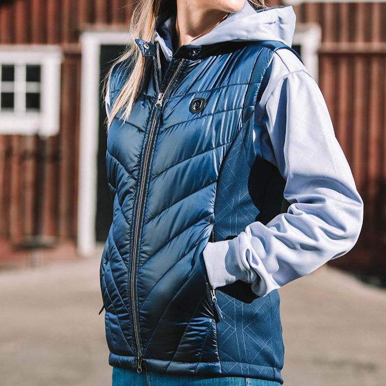 Mountain Horse Starla Hybrid Vest #colour_dark-navy