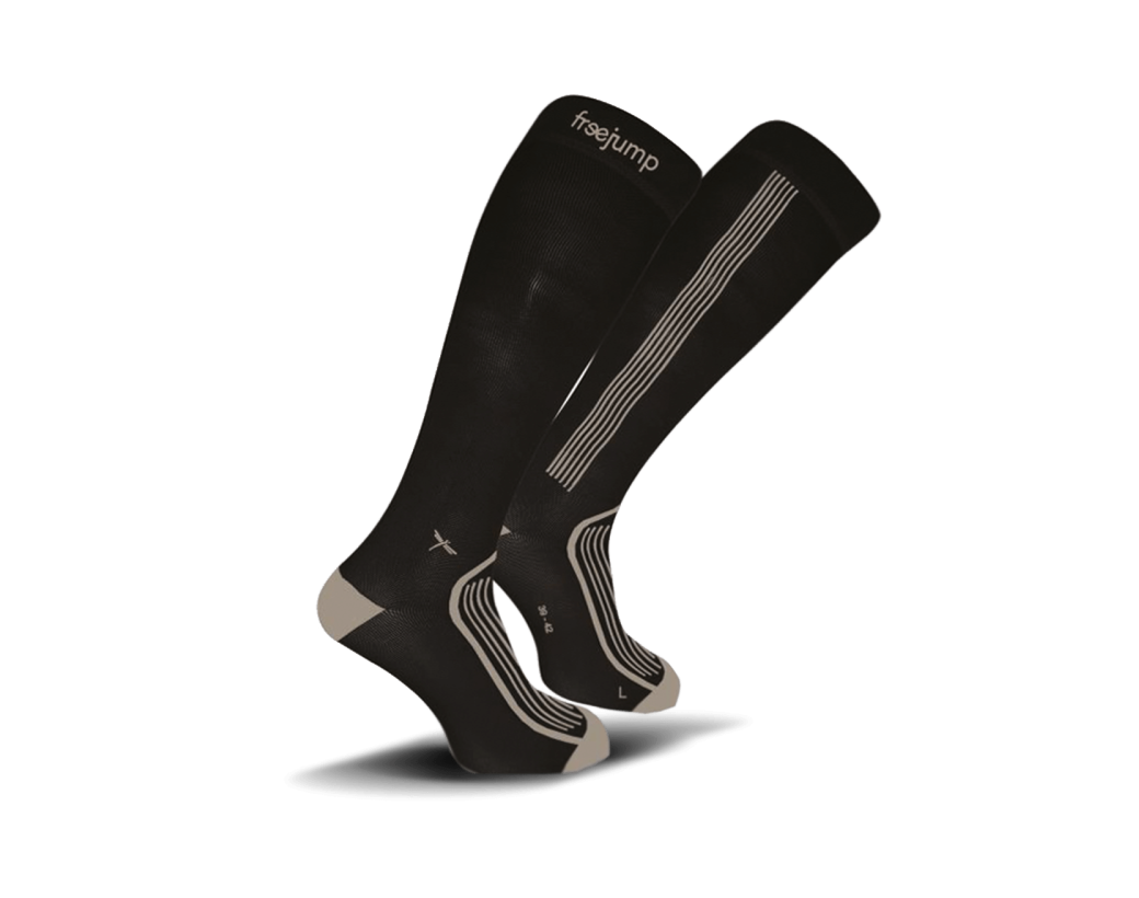 Freejump High Socks #Colour_black-beige