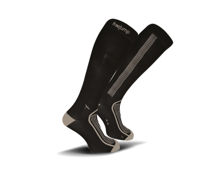 Freejump High Socks #Colour_black-beige