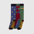 Toggi Men's Country Socks #colour_blue-deep-red-green