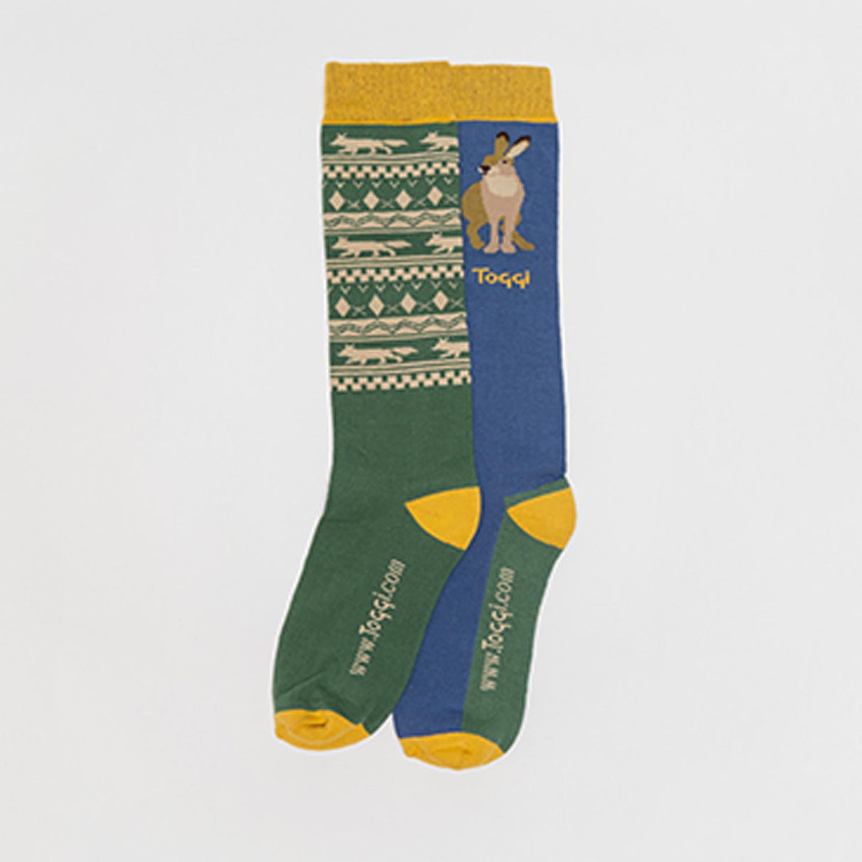 Toggi Mens Fox & Hare Socks 2 Pack #colour_green-navy