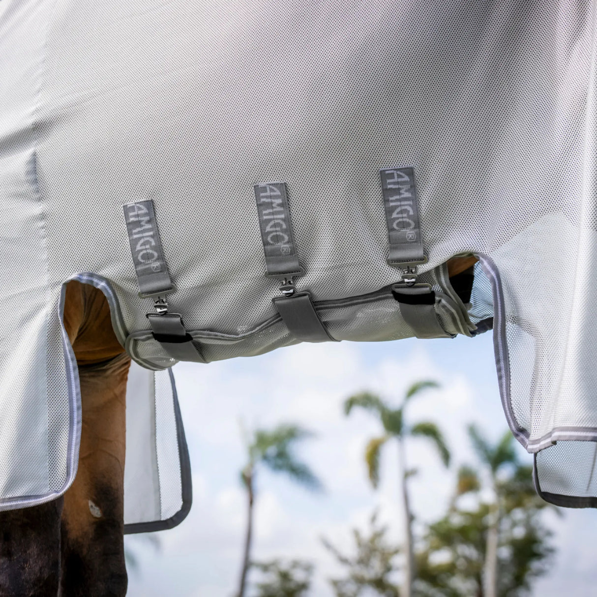 Horseware Ireland Amigo Bug Buster Fly Sheet #colour_silver-titanium-grey-silver