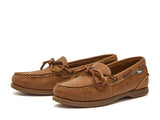 Chatham Ladies Olivia G2 Premium Nubuck Slip On Deck Shoes #colour_walnut