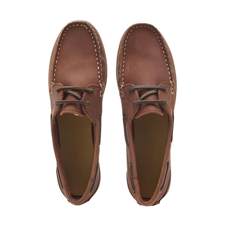 Chatham Penang Leather Boat Shoes #colour_burgundy